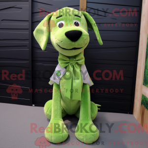 Lime Green Dog mascot...