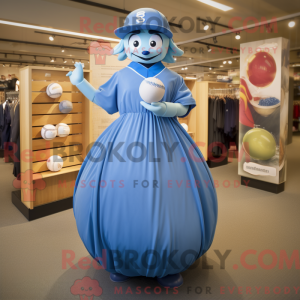 Blue Baseball Ball mascot...