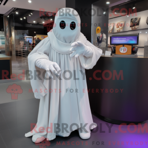 White Ghost maskot kostume...