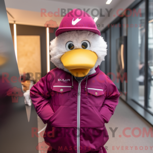 Magenta Gosling maskot...