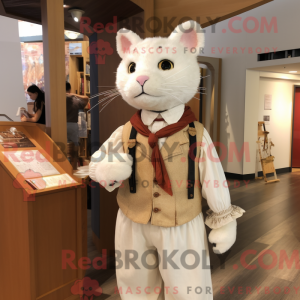Cream Cat mascottekostuum...