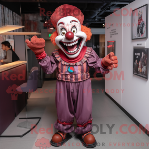 Maroon Evil Clown máscara...