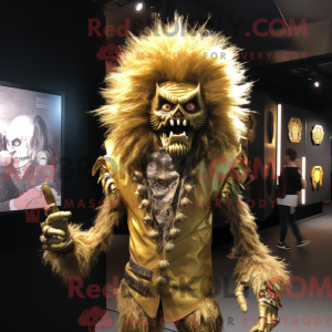 Gold Undead maskot kostume...