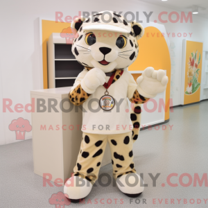 Cream Leopard mascot...