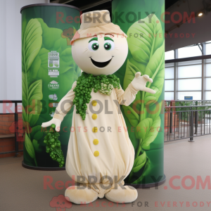 Beige Beanstalk maskot...