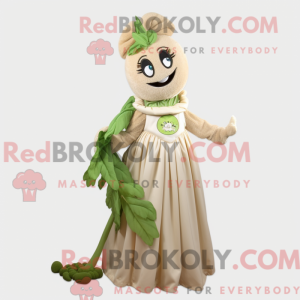 Beige Beanstalk maskot...