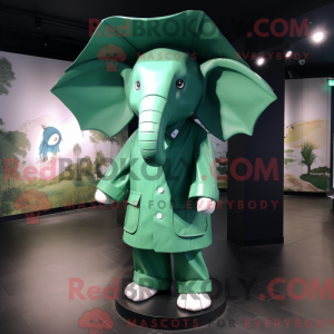 Grüner Elefant Maskottchen...
