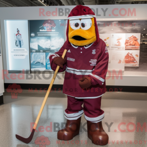 Maroon Ice Hockey Stick...