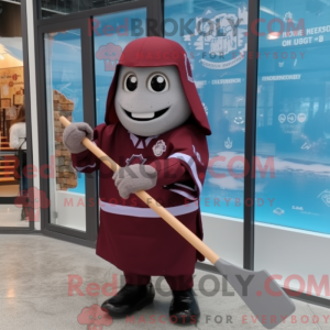 Maroon Ice Hockey Stick...