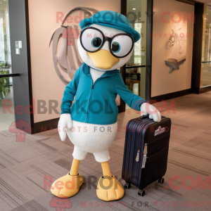 Teal Champagne Maskottchen...