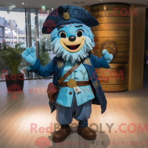 Blå piratmaskotdraktfigur...