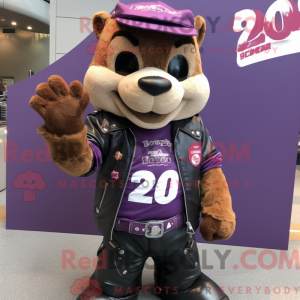 Lilla Beaver maskot kostume...