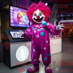 Magenta Klovn maskot...