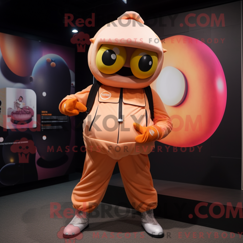 Fantasia de mascote Peach Commando com moletom e anéis - Mascotes do Para Commando - REBROKO_313832 - RedBrokoly.com