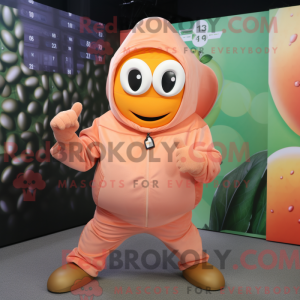 Fantasia de mascote Peach Commando com moletom e anéis - Mascotes do Para Commando - REBROKO_313835 - RedBrokoly.com