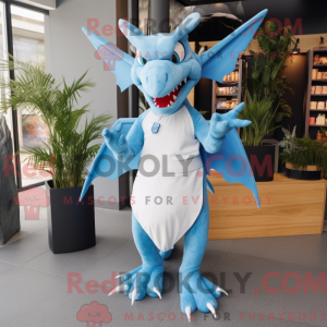Sky Blue Pterodactyl mascot...
