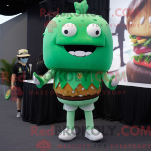 Green Hamburger mascot...