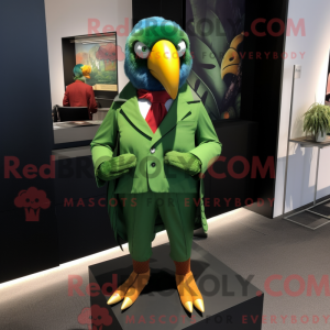 Grøn papegøje maskot...
