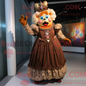 Brun klovnemaskotdraktfigur...