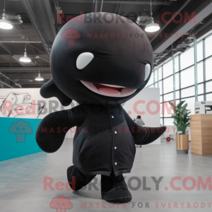 Black Whale maskot kostyme...