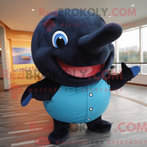 Black Whale maskot kostume...