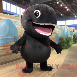 Black Whale maskot kostyme...