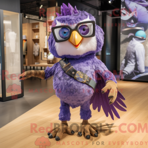 Lilla Hawk maskot kostume...