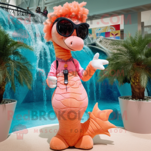 Peach Seahorse mascotte...