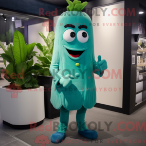 Teal Celery Maskottchen...