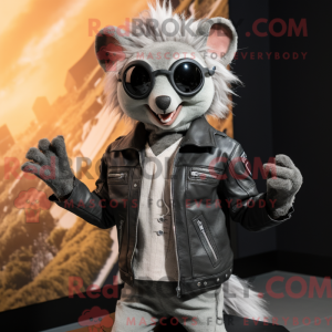 Grå Aye-Aye maskot kostume...