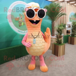 Peach Seahorse mascotte...