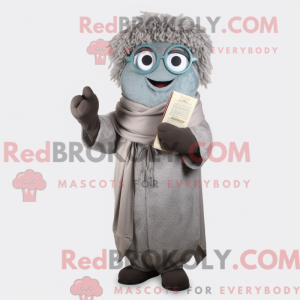 Grå Falafel maskot kostume...