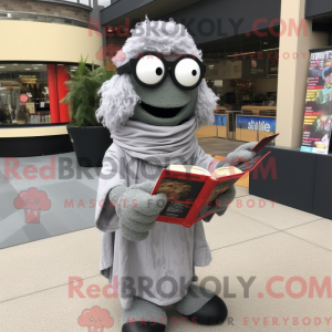 Grå Falafel maskot kostume...