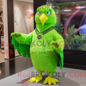 Lime Green Eagle mascotte...