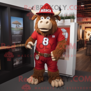Red Buffalo maskot kostume...