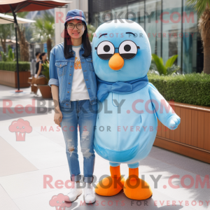 Sky Blue Mandarin mascotte...