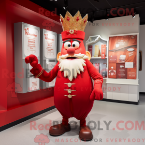 Red King-maskotdraktfigur...