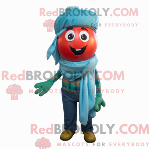 Turquoise Tomaat mascotte...