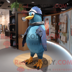 Blå Penguin maskot kostyme...