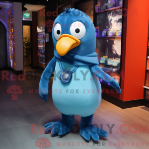 Máscara de pinguim azul com...