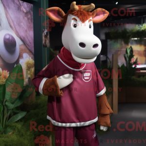 Maroon Guernsey Cow...