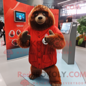 Red Giant Sloth mascot...