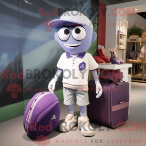 Lavendel Rugby Ball maskot...
