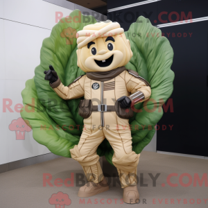 Tan Cabbage Leaf mascot...
