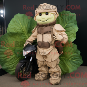 Tan Cabbage Leaf mascot...