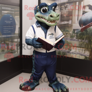 Navy Lizard-mascottekostuum...