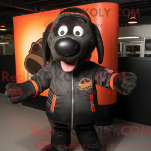 Black Hot Dog mascot...
