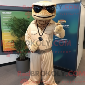 Tan Python mascot costume...