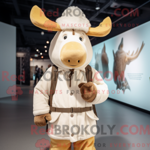 Crème Moose mascottekostuum...