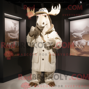 Crème Moose mascottekostuum...